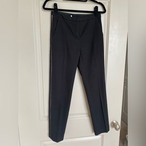 T Tahari black pants with nude accent size 0